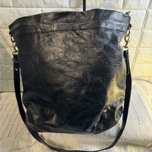 Cole Haan leather brownish/black leather bag. - Picture 4 of 16